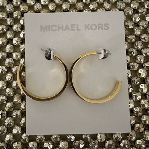 michael kors blue stud earrings|michael kors hoop earrings sale.